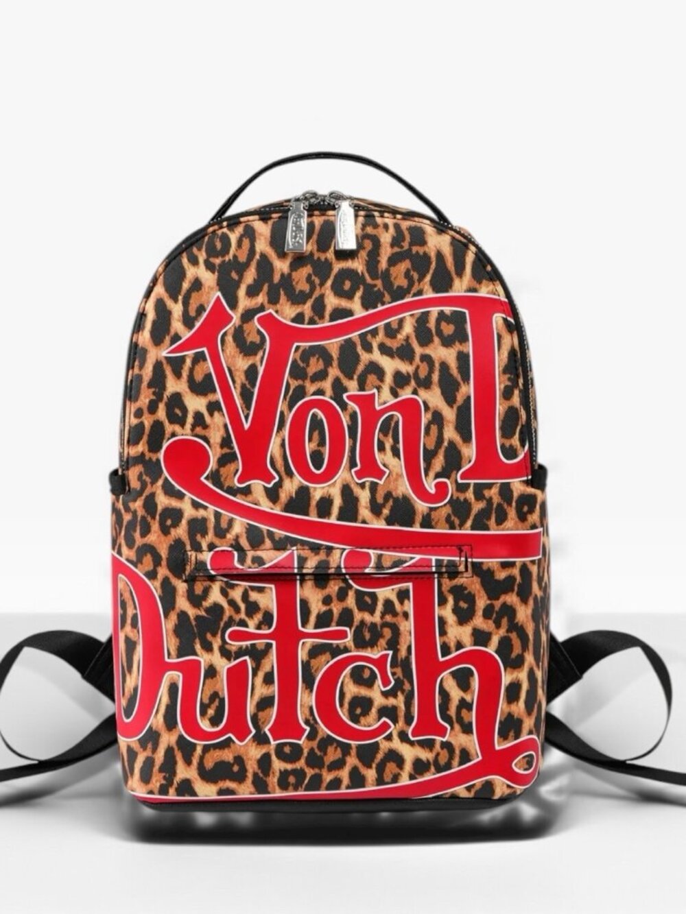 Von Dutch Large Backpack - Stylish Multi-Purpose Backpack (Cheetah Print)